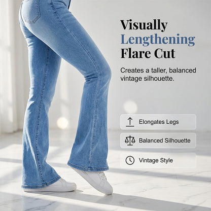 High-Waist Stretch Flare Jeans for Women