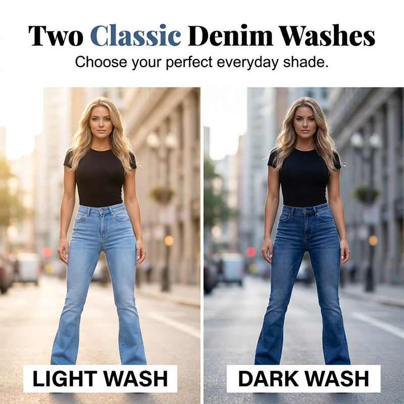 High-Waist Stretch Flare Jeans for Women