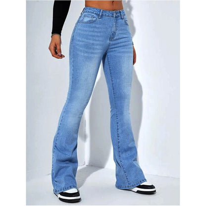 High-Waist Stretch Flare Jeans for Women