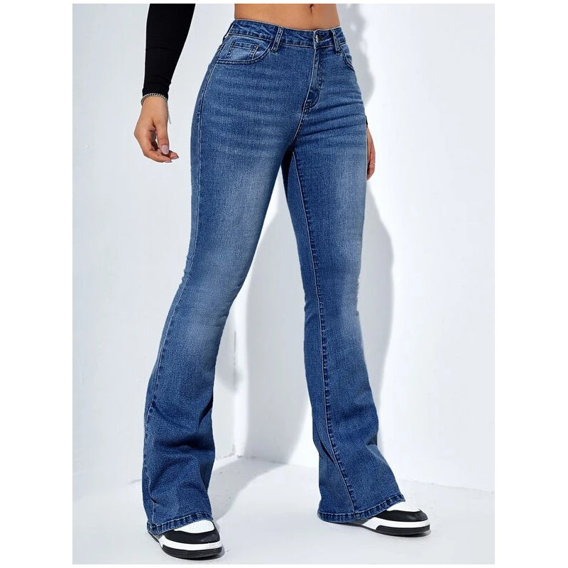 High-Waist Stretch Flare Jeans for Women