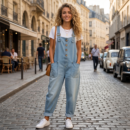 ⏰🔥LIMITED TIME 50% OFF! 👖 Women’s Casual Baggy Denim Overalls with Pockets – Comfortable, Trendy & Perfect for Everyday Outfits ✨💃