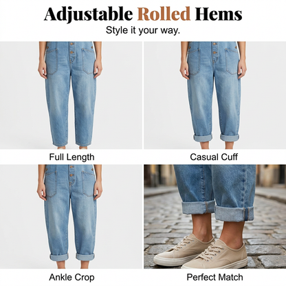 ⏰🔥LIMITED TIME 50% OFF! 👖 Women’s Casual Baggy Denim Overalls with Pockets – Comfortable, Trendy & Perfect for Everyday Outfits ✨💃
