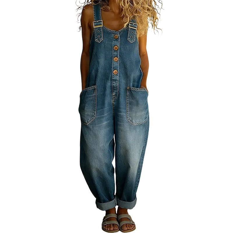 ⏰🔥LIMITED TIME 50% OFF! 👖 Women’s Casual Baggy Denim Overalls with Pockets – Comfortable, Trendy & Perfect for Everyday Outfits ✨💃