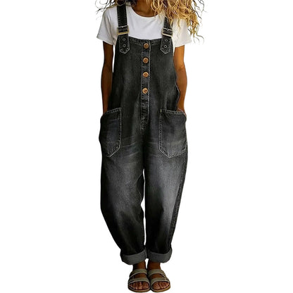 ⏰🔥LIMITED TIME 50% OFF! 👖 Women’s Casual Baggy Denim Overalls with Pockets – Comfortable, Trendy & Perfect for Everyday Outfits ✨💃