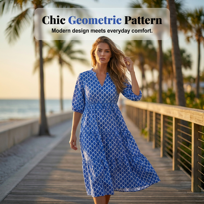🌺 50% OFF NOW!✨ Bohemian Printed Maxi Dress – Casual, Flowy & Chic – Elegant Summer Vacation Long Dress 👗