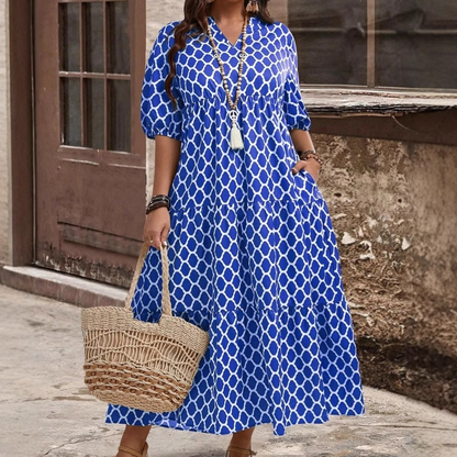 🌺 50% OFF NOW!✨ Bohemian Printed Maxi Dress – Casual, Flowy & Chic – Elegant Summer Vacation Long Dress 👗