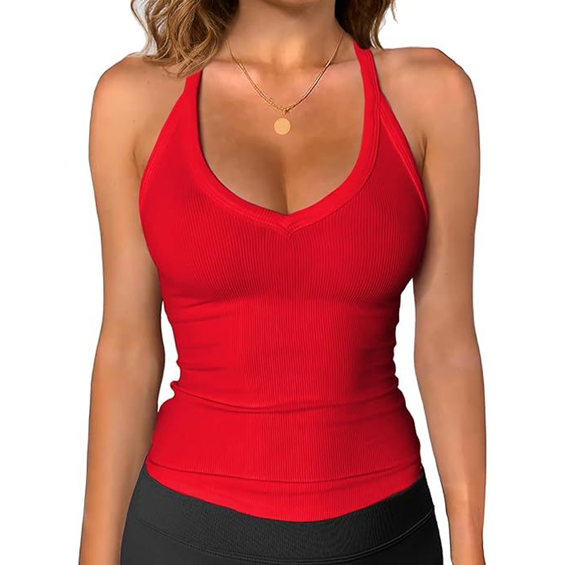 🎁2026 New Arrivals 50% OFF💥Women's Ribbed V-Neck Tank Top