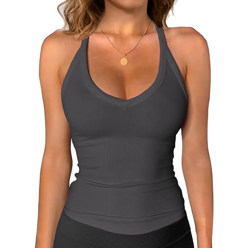 🎁2026 New Arrivals 50% OFF💥Women's Ribbed V-Neck Tank Top