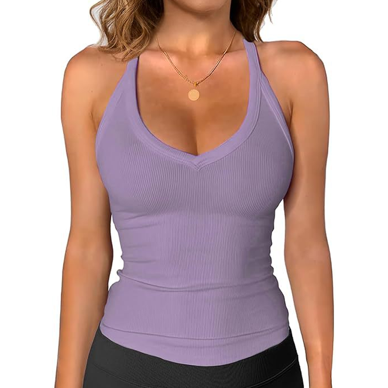🎁2026 New Arrivals 50% OFF💥Women's Ribbed V-Neck Tank Top