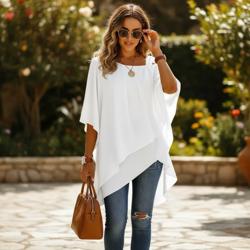 Women's Asymmetrical Casual Loose Fit Blouse