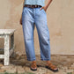 🎁2026 New Arrivals 50% OFF💥  Women's High Waisted Cropped Barrel Jeans  🥳HOT SALE！！🥳