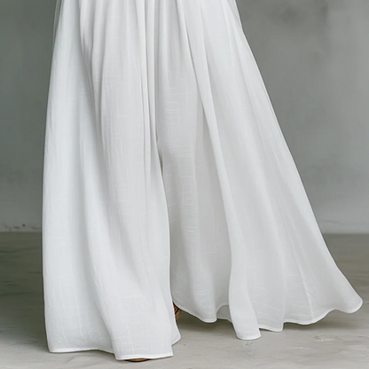 👗 LIMITED-TIME 50% OFF! ✨ Elegant Pleated Maxi Dress – High Neck, Cinched Waist, Pockets ✨