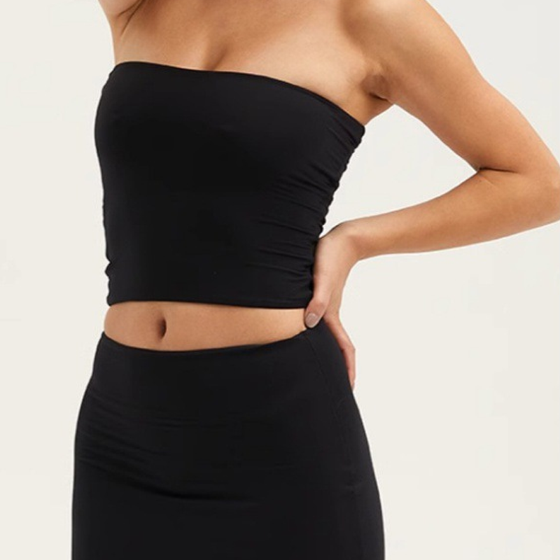 🔥Women’s Soft Solid Strapless Tube Top