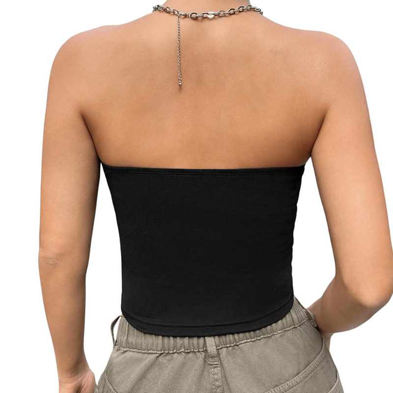 🔥Women’s Soft Solid Strapless Tube Top