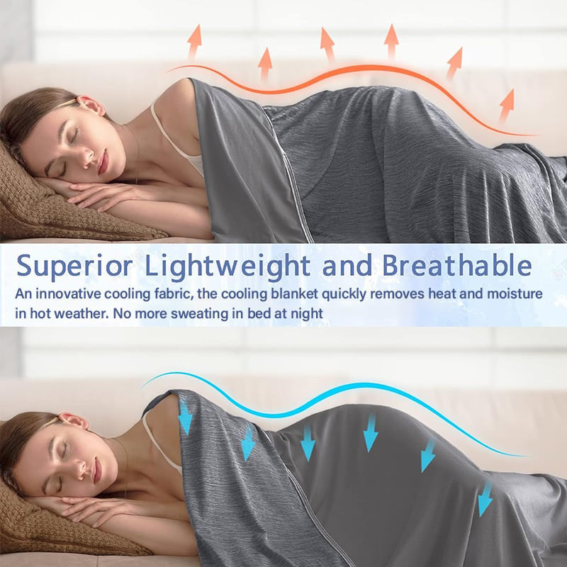 🏆LAST DAY SALE 63% OFF!!💕Smart Cooling Blanket❄️ Lightweight • Breathable • For Hot Sleepers & Night Sweats 😴