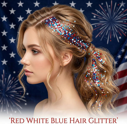 🎁4th of July Glitter Stick – Multi-Use Face, Body & Hair Glitter for Festivals & Patriotic Celebrations