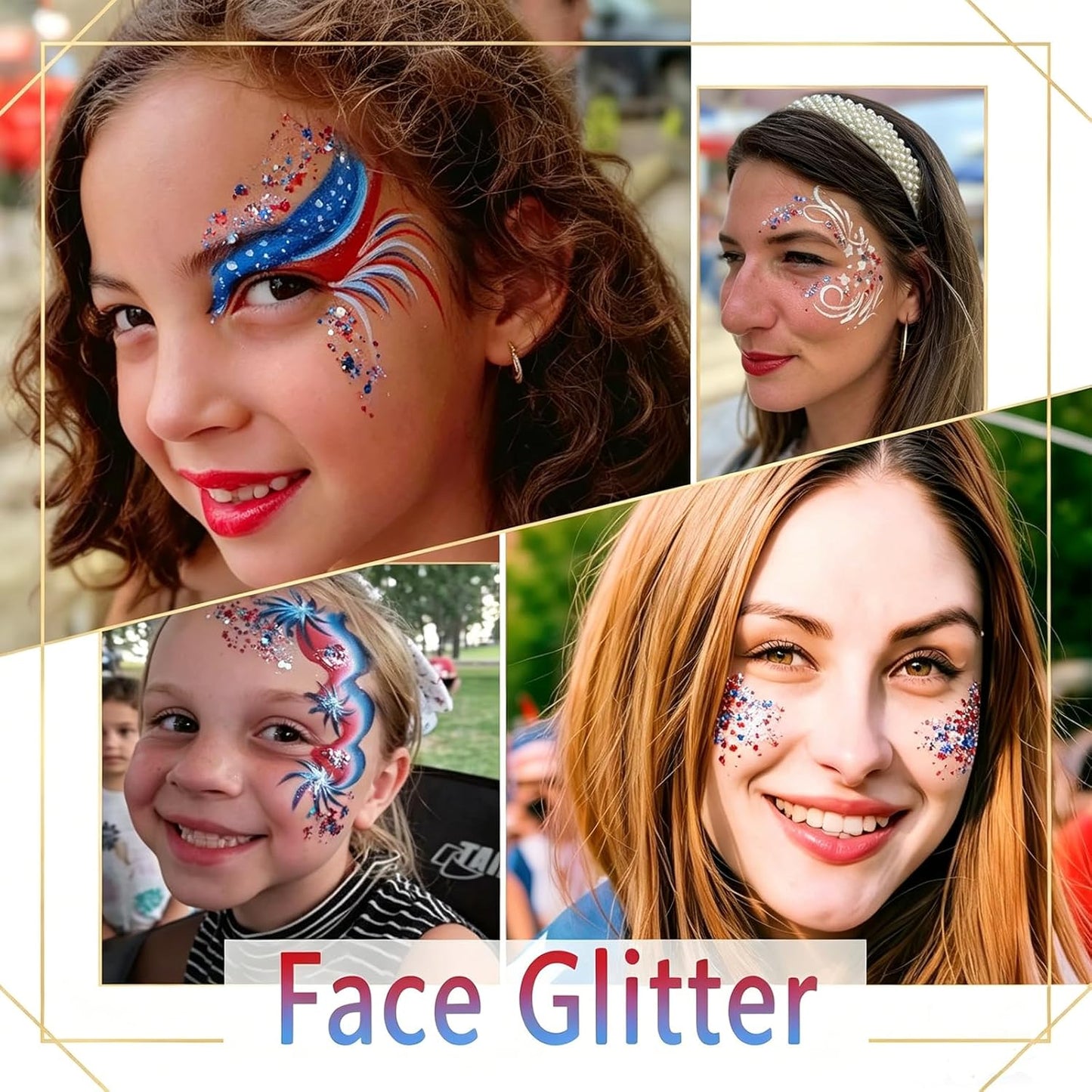 🎁4th of July Glitter Stick – Multi-Use Face, Body & Hair Glitter for Festivals & Patriotic Celebrations