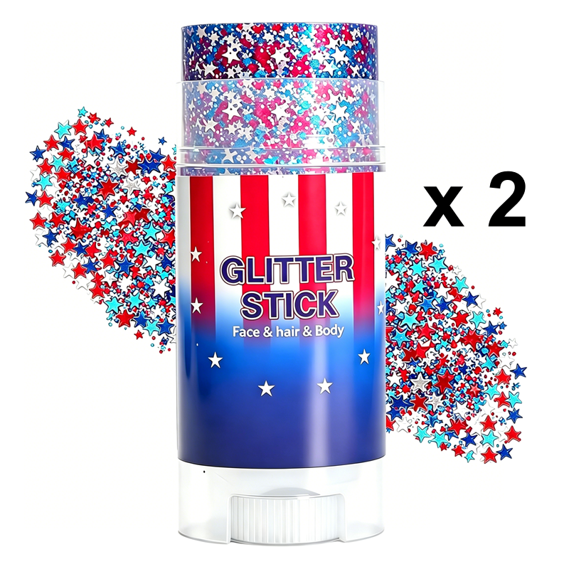 🎁4th of July Glitter Stick – Multi-Use Face, Body & Hair Glitter for Festivals & Patriotic Celebrations