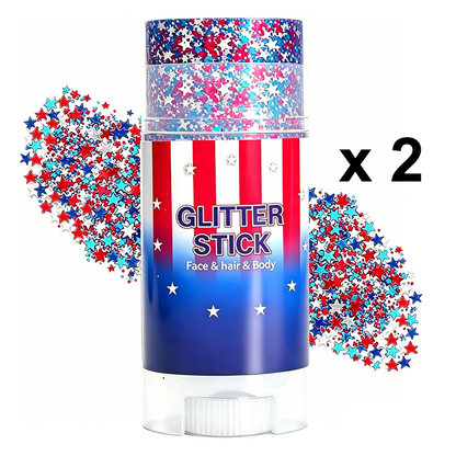 🎁4th of July Glitter Stick – Multi-Use Face, Body & Hair Glitter for Festivals & Patriotic Celebrations