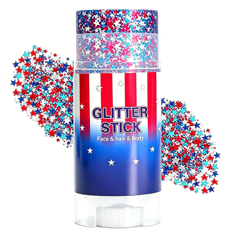 🎁4th of July Glitter Stick – Multi-Use Face, Body & Hair Glitter for Festivals & Patriotic Celebrations