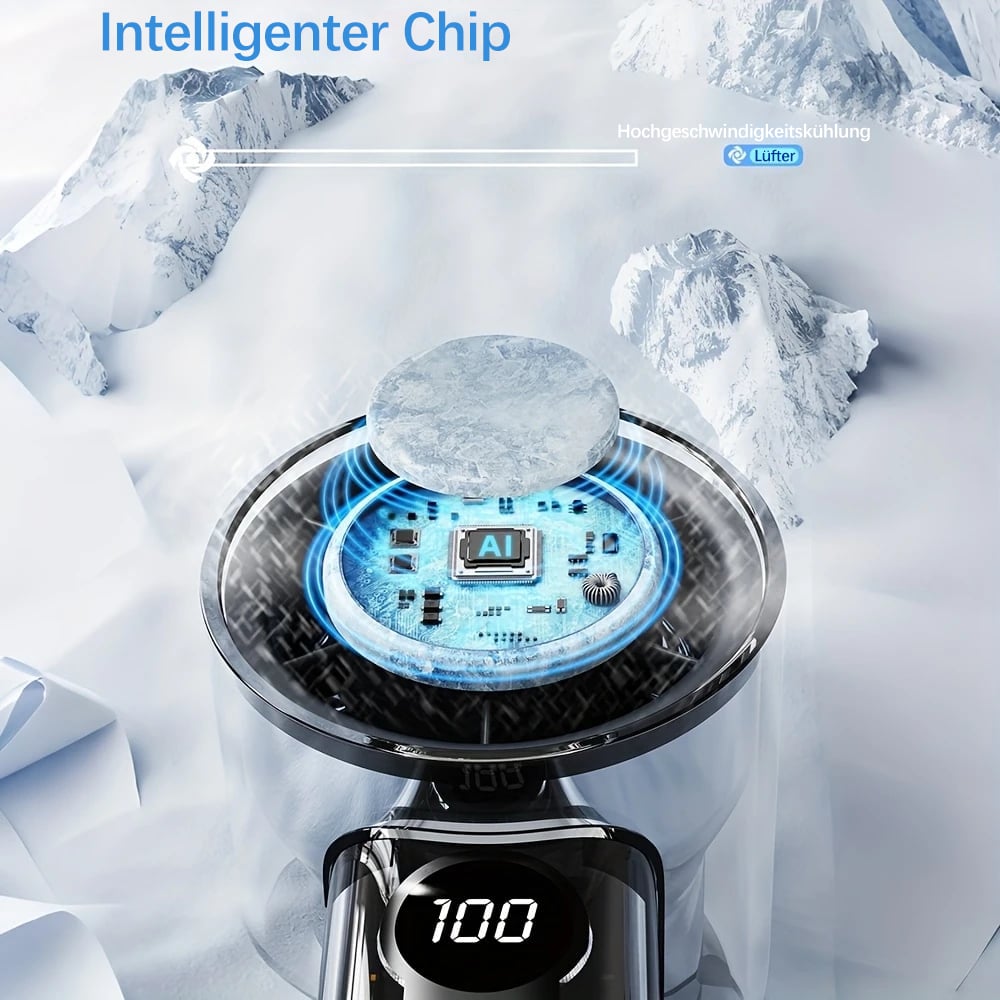 🔥 Limited Summer Deal!❄️Bladeless Portable Refrigeration Fan, 100+ Speed Adjustable Personal Mini Cooling Fan with Digital Display