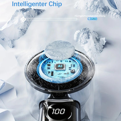 🔥 Limited Summer Deal!❄️Bladeless Portable Refrigeration Fan, 100+ Speed Adjustable Personal Mini Cooling Fan with Digital Display
