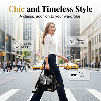 🏆LAST DAY SALE 50% OFF & FREE SHIPPING🔥Glossy Crocodile Pattern Women's Handbag
