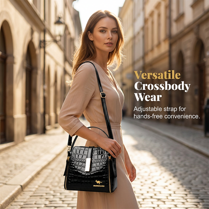 🏆LAST DAY SALE 50% OFF & FREE SHIPPING🔥Glossy Crocodile Pattern Women's Handbag