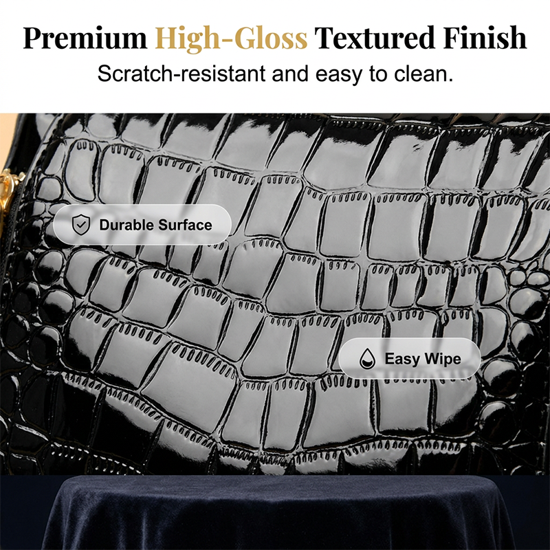 🏆LAST DAY SALE 50% OFF & FREE SHIPPING🔥Glossy Crocodile Pattern Women's Handbag