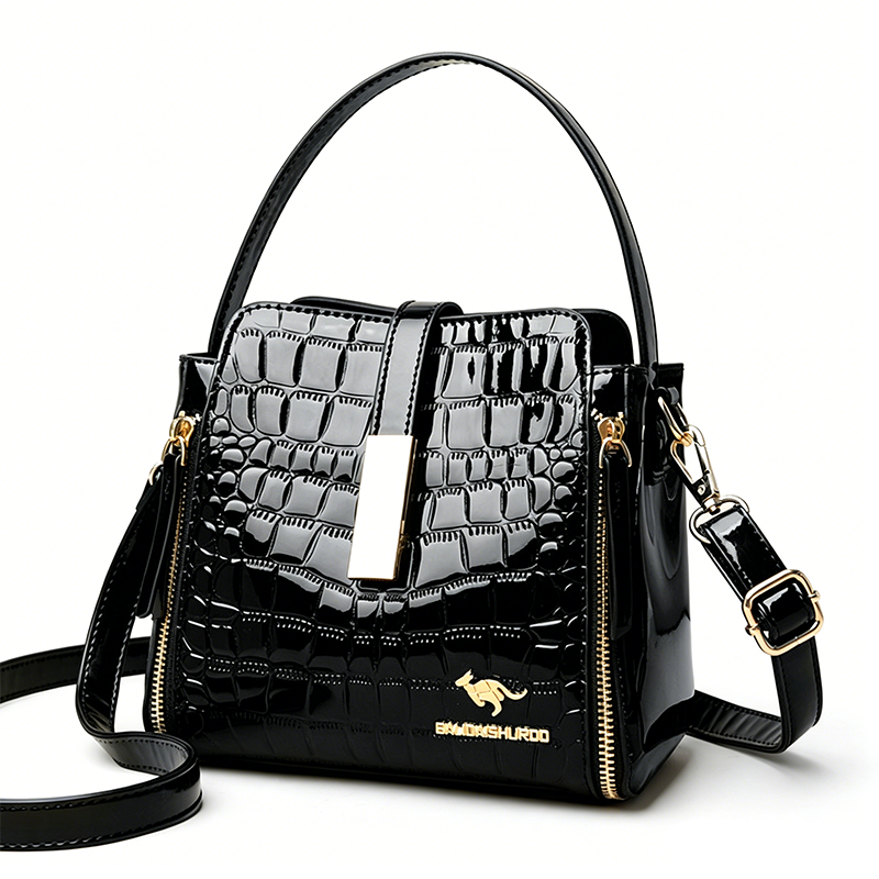 🏆LAST DAY SALE 50% OFF & FREE SHIPPING🔥Glossy Crocodile Pattern Women's Handbag