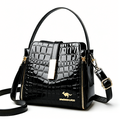 🏆LAST DAY SALE 50% OFF & FREE SHIPPING🔥Glossy Crocodile Pattern Women's Handbag