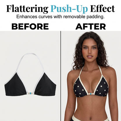 ⏳LAST DAY SALE 50% OFF🔥Polka Dot Halter Bikini Set 👙