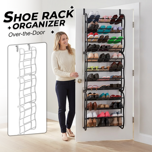 👟70% OFF NOW! 🏆 Over-the-Door Shoe Rack Organizer – 24 pockets & tool-free install – Fits standard doors, holds up to 24 pairs – perfect for entryway or closet 🚪✨