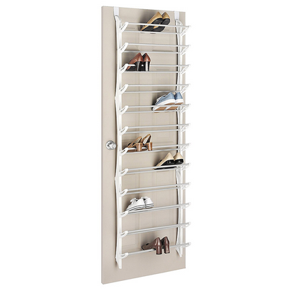 👟70% OFF NOW! 🏆 Over-the-Door Shoe Rack Organizer – 24 pockets & tool-free install – Fits standard doors, holds up to 24 pairs – perfect for entryway or closet 🚪✨