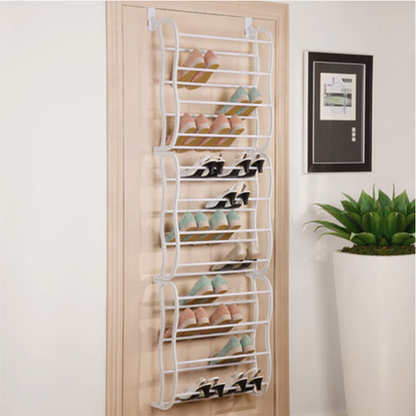 👟70% OFF NOW! 🏆 Over-the-Door Shoe Rack Organizer – 24 pockets & tool-free install – Fits standard doors, holds up to 24 pairs – perfect for entryway or closet 🚪✨