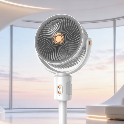 🌬️ LIMITED-TIME 50% OFF! ✨ Cordless Retractable Fan – Remote Control, Height Adjustable, Whisper Quiet 🔄