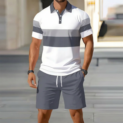 📢📢50% OFF !! ⏰ Men's Two-Piece Shirt and Shorts Set(No need match outfits )