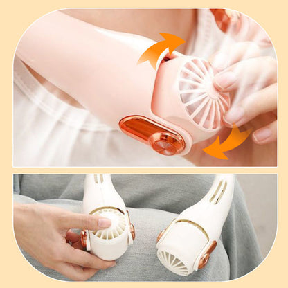 🌀💥 360° Rotating Neck Fan – Ultra Quiet, 3 Speeds, Hands-Free, Long Battery ✨