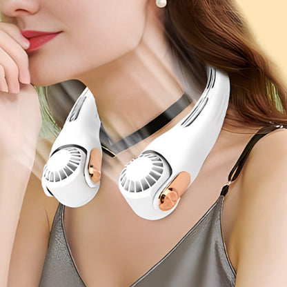 🌀💥 360° Rotating Neck Fan – Ultra Quiet, 3 Speeds, Hands-Free, Long Battery ✨