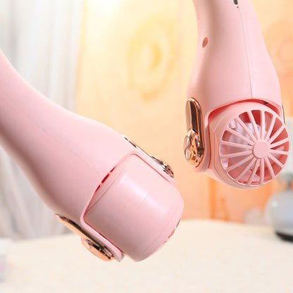 🌀💥 360° Rotating Neck Fan – Ultra Quiet, 3 Speeds, Hands-Free, Long Battery ✨