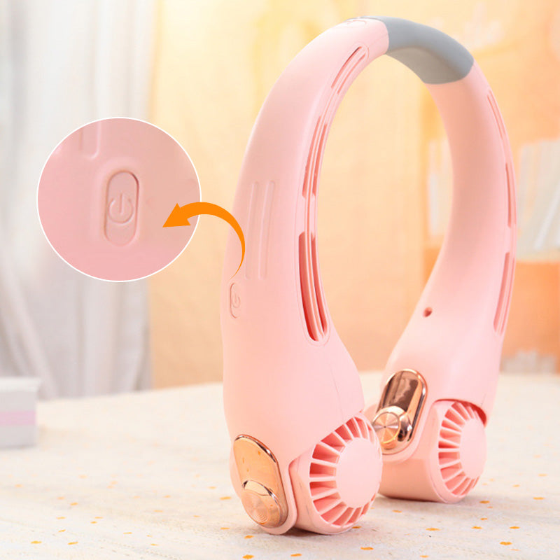 🌀💥 360° Rotating Neck Fan – Ultra Quiet, 3 Speeds, Hands-Free, Long Battery ✨