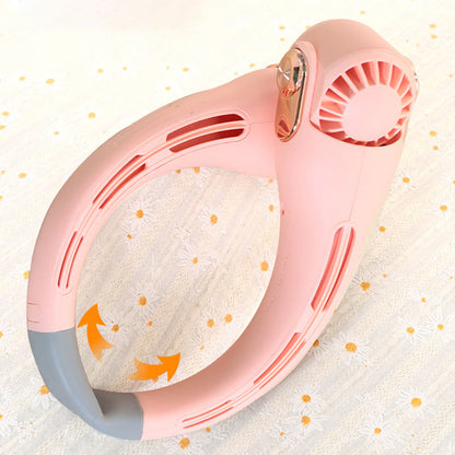 🌀💥 360° Rotating Neck Fan – Ultra Quiet, 3 Speeds, Hands-Free, Long Battery ✨