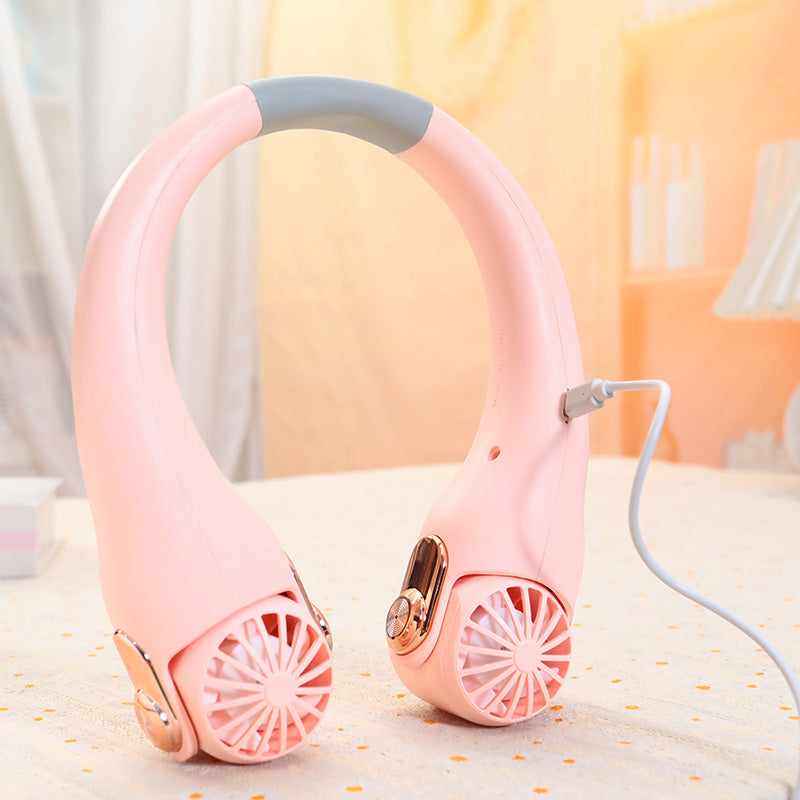 🌀💥 360° Rotating Neck Fan – Ultra Quiet, 3 Speeds, Hands-Free, Long Battery ✨