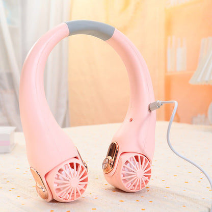 🌀💥 360° Rotating Neck Fan – Ultra Quiet, 3 Speeds, Hands-Free, Long Battery ✨