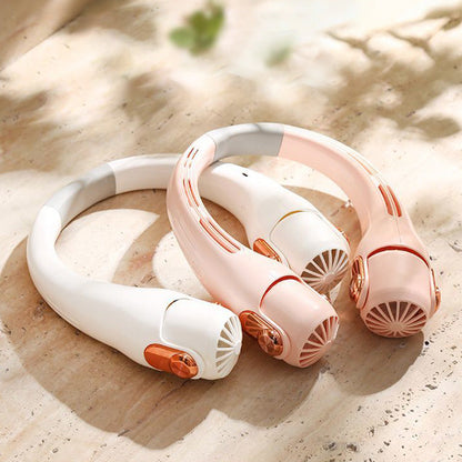🌀💥 360° Rotating Neck Fan – Ultra Quiet, 3 Speeds, Hands-Free, Long Battery ✨