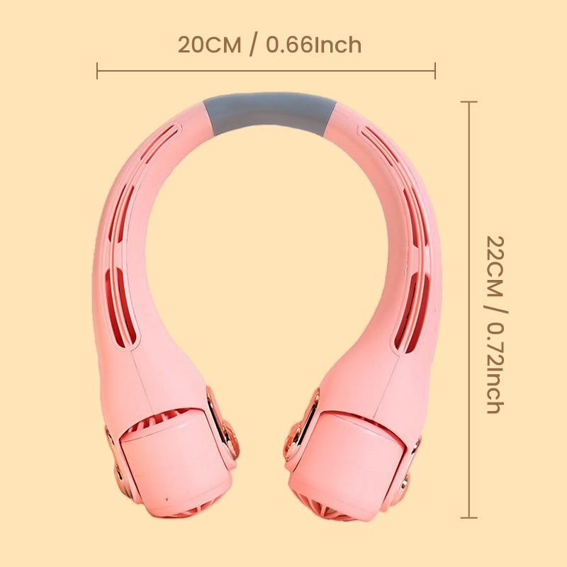 🌀💥 360° Rotating Neck Fan – Ultra Quiet, 3 Speeds, Hands-Free, Long Battery ✨