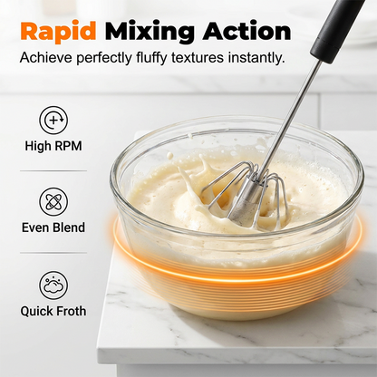 ⚡Buy 2 Get 1 Free⚡Stainless Steel Hand Egg Beater | Effortless Whisking – No Batter Splatter, Dishwasher Safe & Built to Last