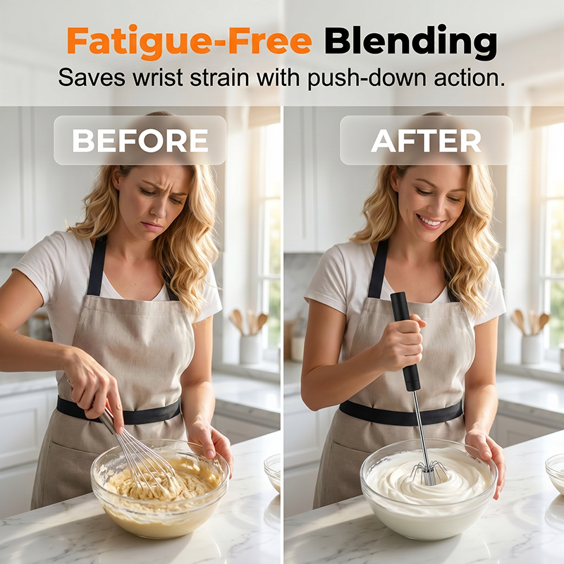⚡Buy 2 Get 1 Free⚡Stainless Steel Hand Egg Beater | Effortless Whisking – No Batter Splatter, Dishwasher Safe & Built to Last