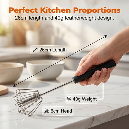 ⚡Buy 2 Get 1 Free⚡Stainless Steel Hand Egg Beater | Effortless Whisking – No Batter Splatter, Dishwasher Safe & Built to Last