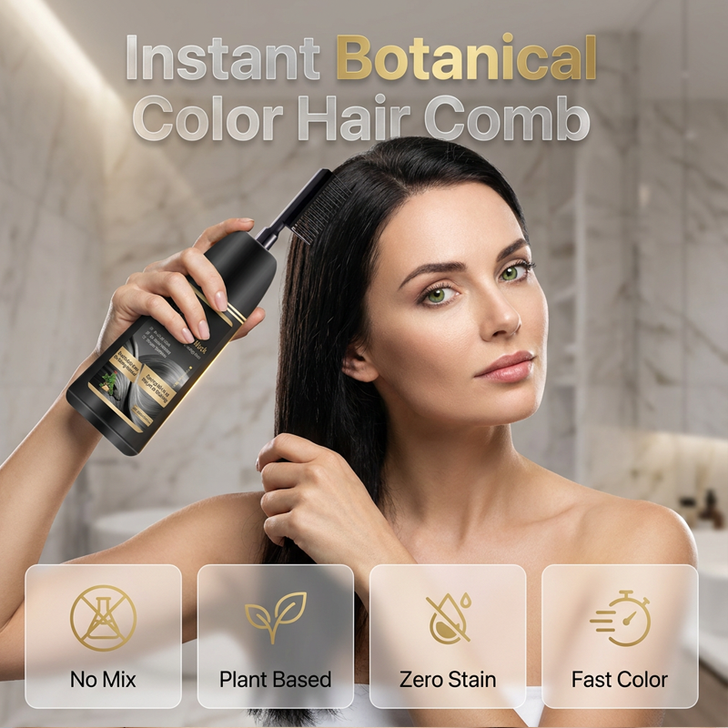 Effortless Gray Coverage Hair Dye Comb